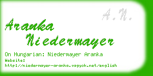 aranka niedermayer business card